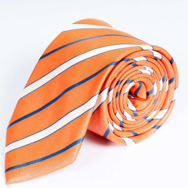 Orange Striped Tie
