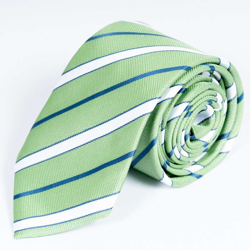 Light Green Striped Tie-1
