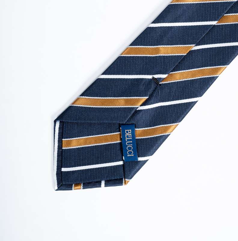Navy Striped Tie-9