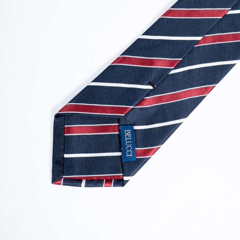 Navy Striped Tie-7