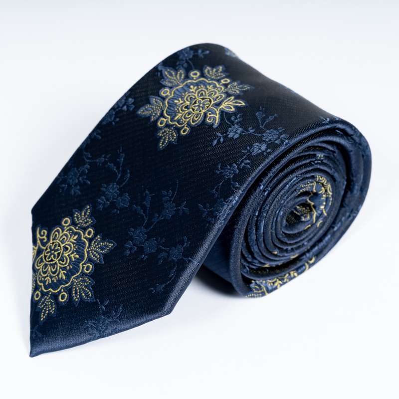 Navy Graphic Tie-10