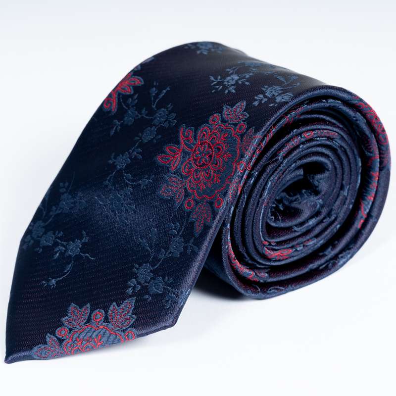 Navy Graphic Tie-11