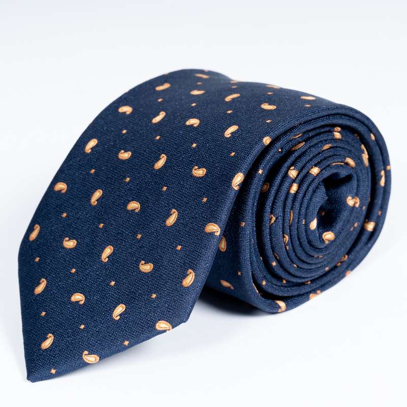 Navy Graphic Tie-6