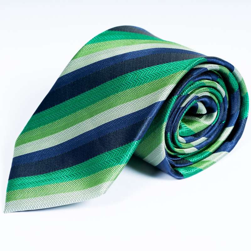 Green Striped Tie-3