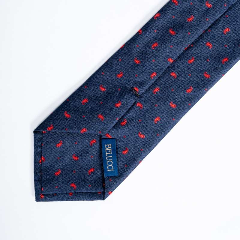 Navy Graphic Tie-7