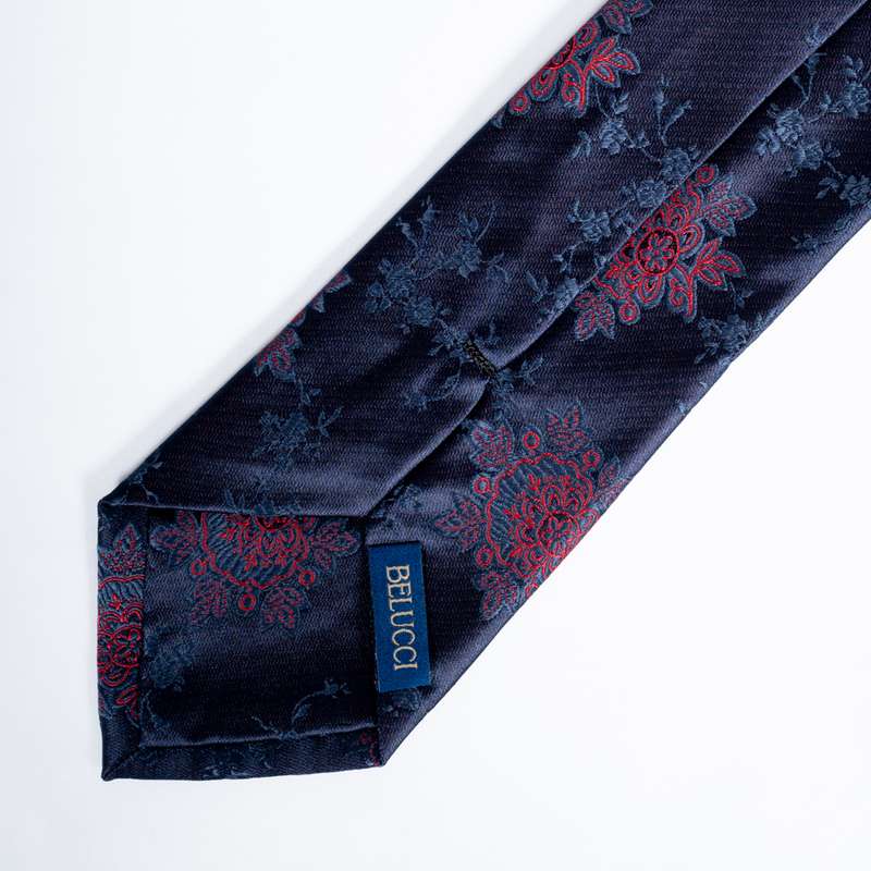 Navy Graphic Tie-11