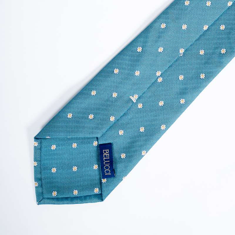 Blue Flowered Tie-3