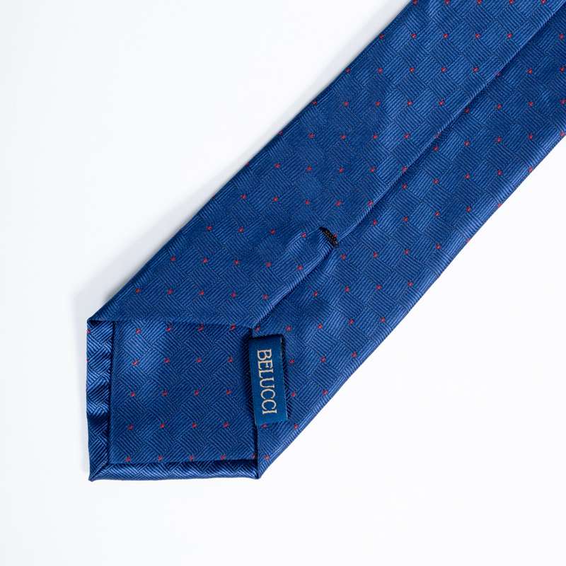 Navy Patterned Tie-4