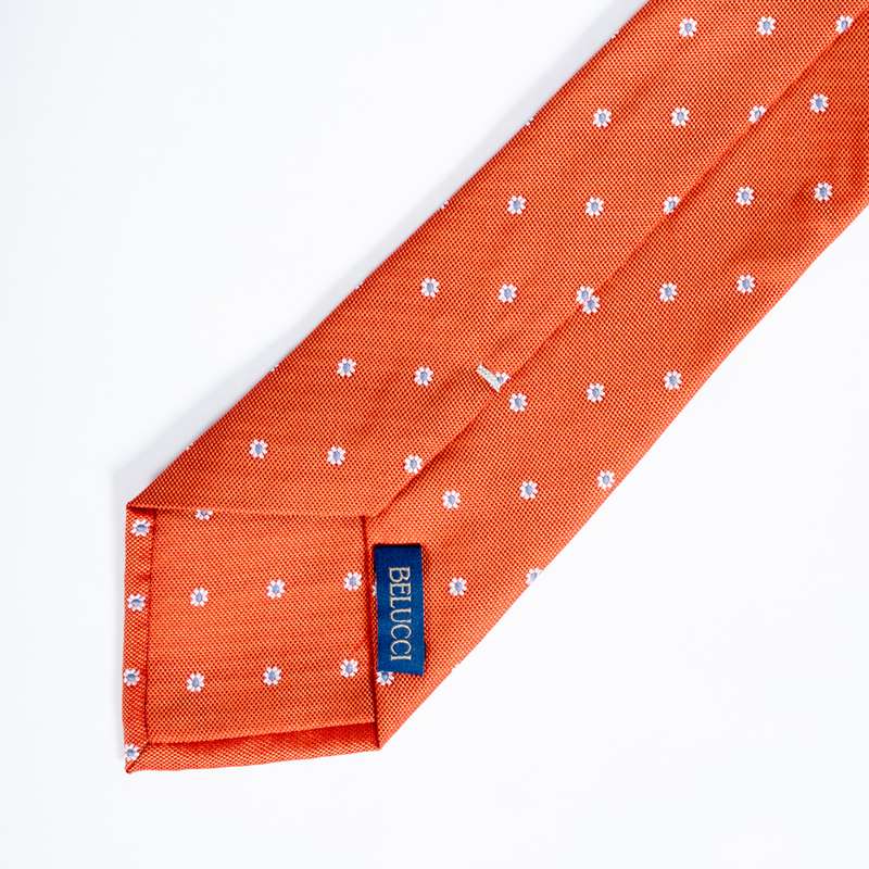 Orange Flowered Tie
