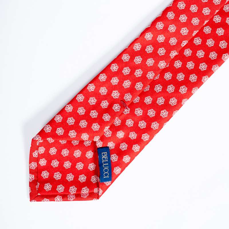 Red Flowered Tie-4