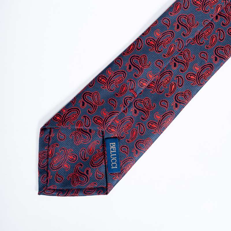 Navy Graphic Tie-12