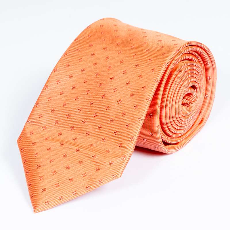 Orange Flowered Tie-1