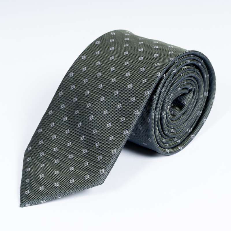 D.Olive Graphic Tie