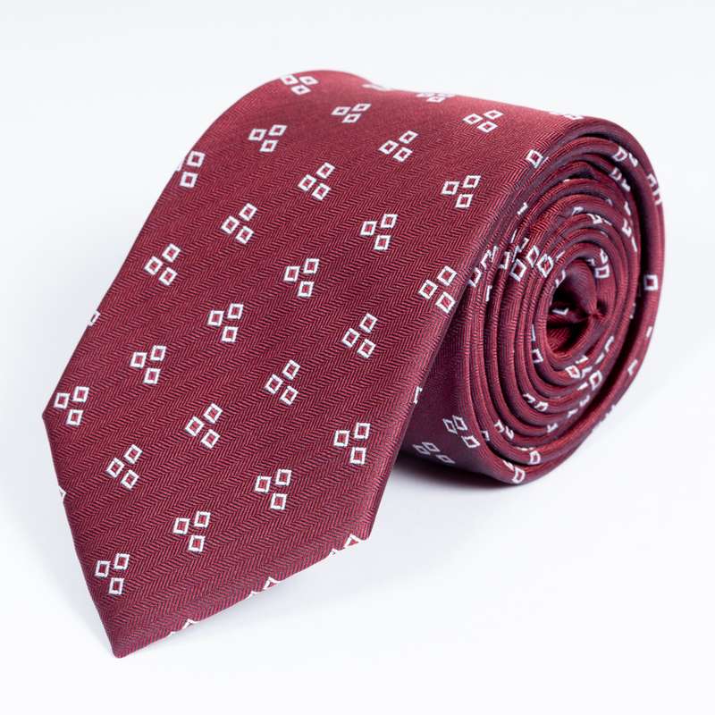 Dark Red Graphic Tie