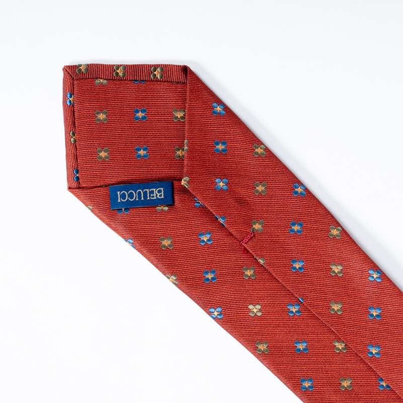 Brick Flowered Tie