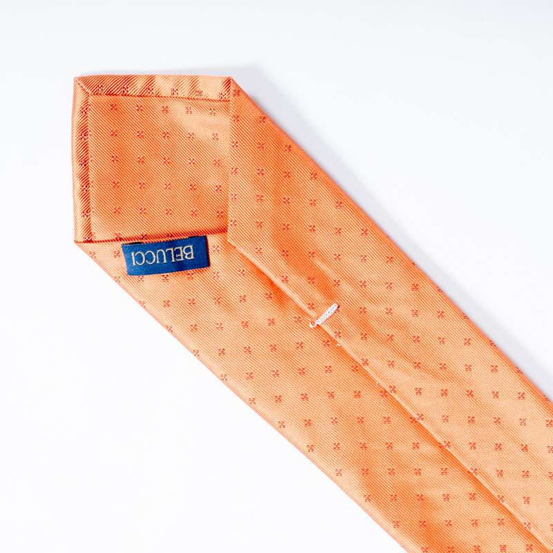 Orange Flowered Tie-1
