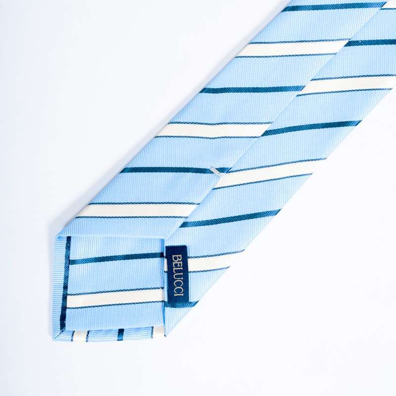Light Blue Striped Tie-2