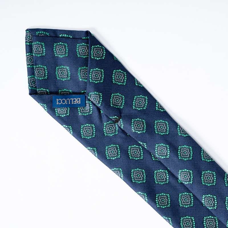 Navy Flowered Tie-15