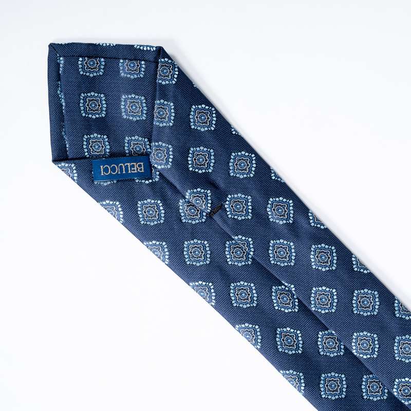 Navy Flowered Tie-14