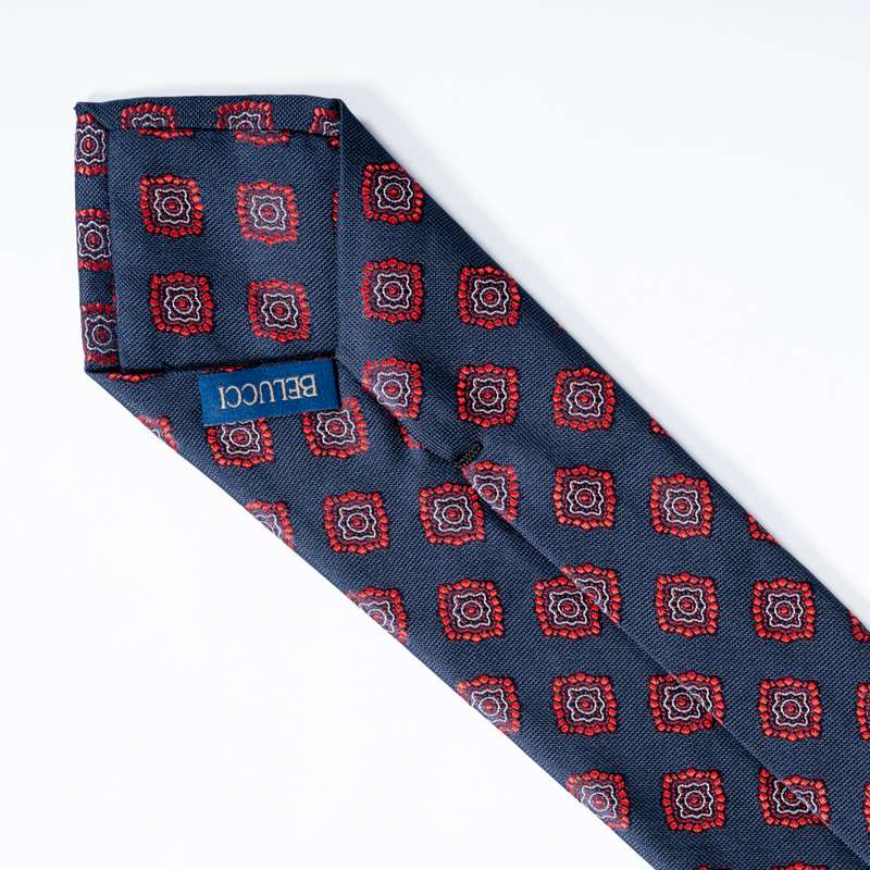 Navy Flowered Tie-12