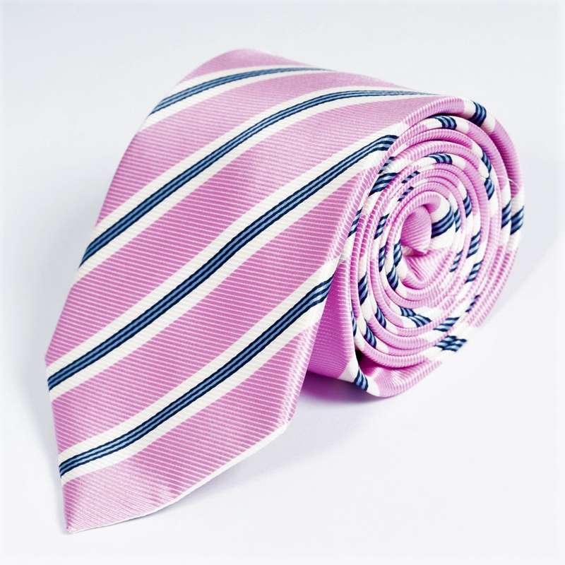Pink Striped Tie