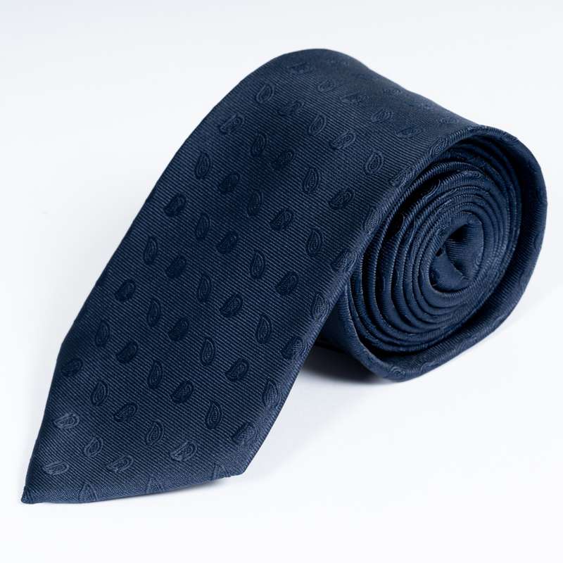 Navy Graphic Tie-1