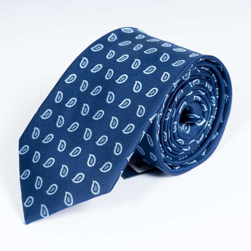Navy Graphic Tie-2