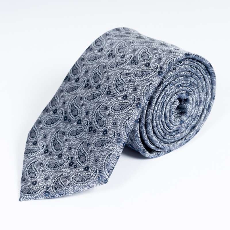 Grey Graphic Tie-2