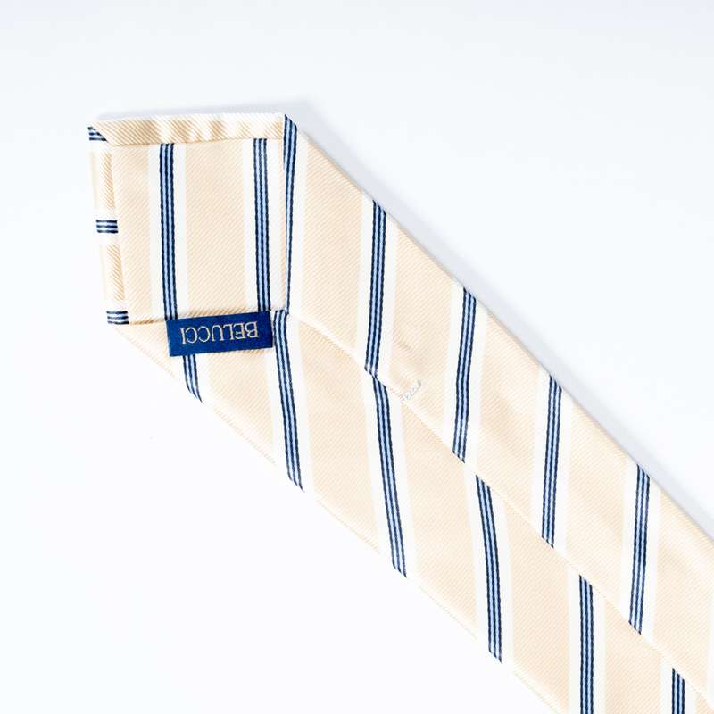 Beige Striped Tie
