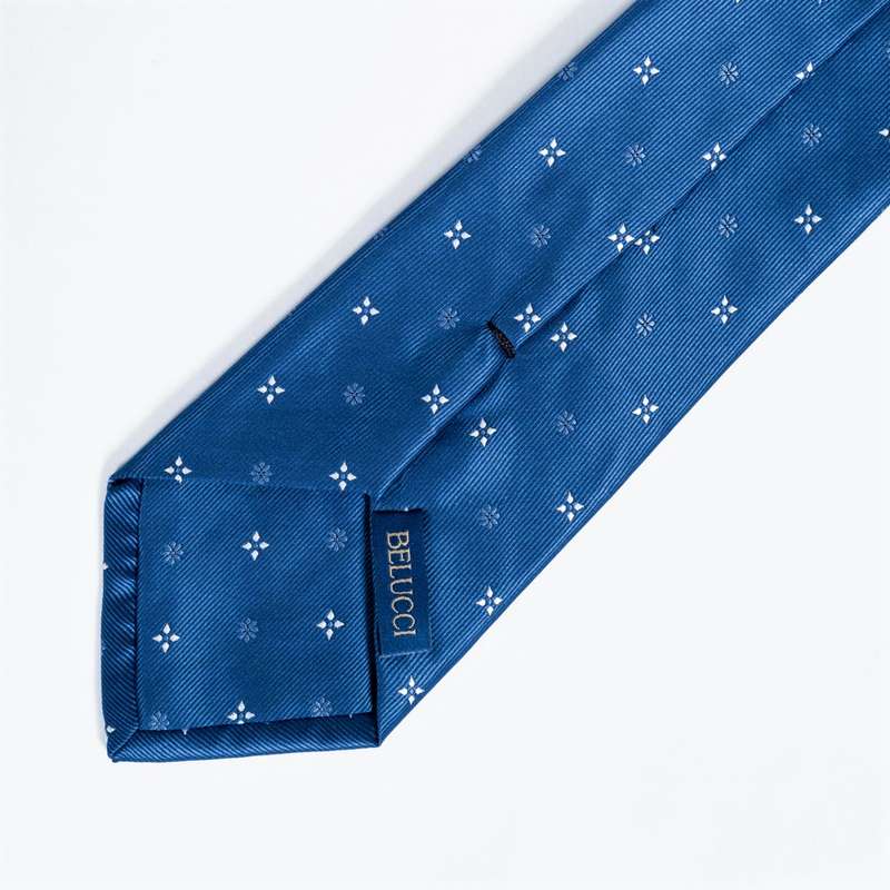 Dark Blue Flowered Tie