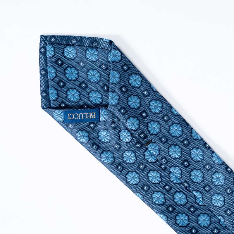 Navy Flowered Tie-8