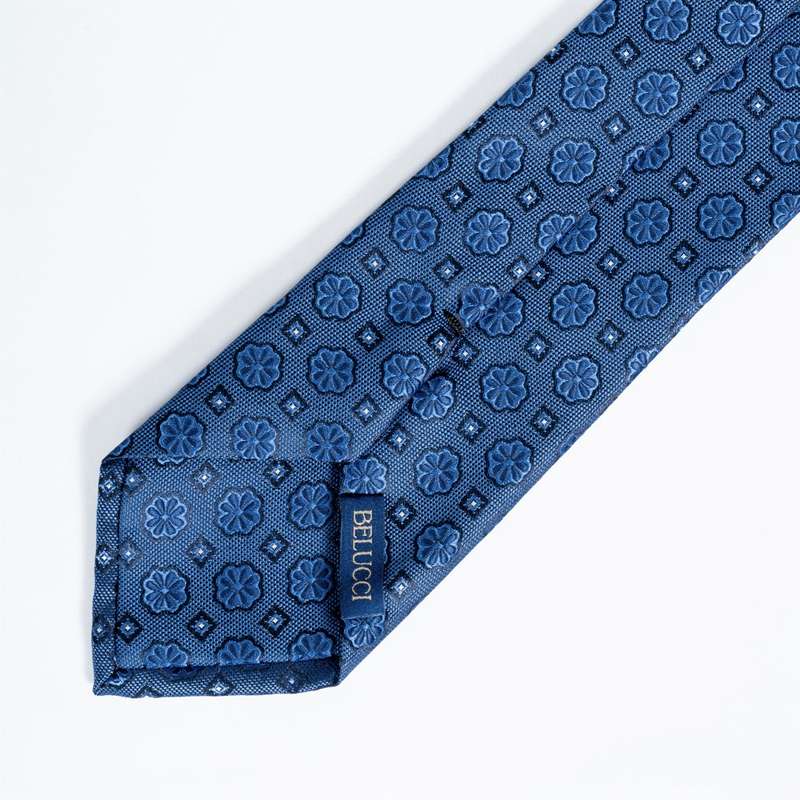 Navy Flowered Tie-4