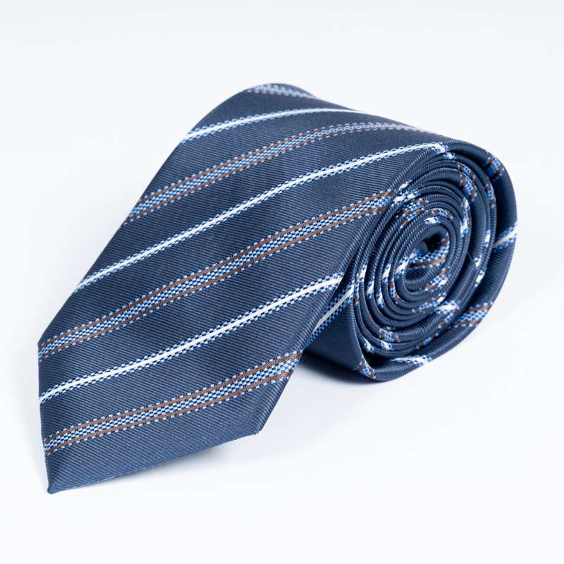 Navy Striped Tie-5