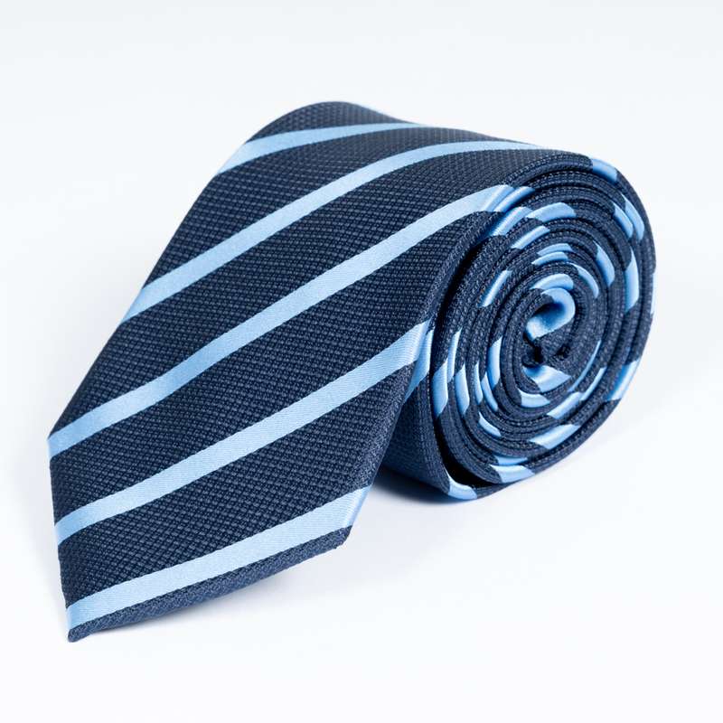 Navy Striped Tie-1