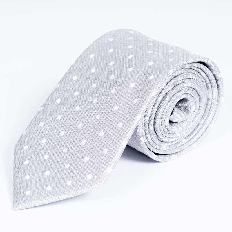 Grey Dotty Tie