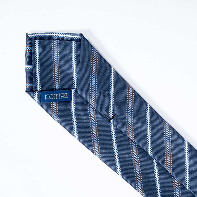 Navy Striped Tie-5
