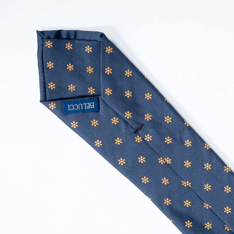 Navy Flowered Tie-3
