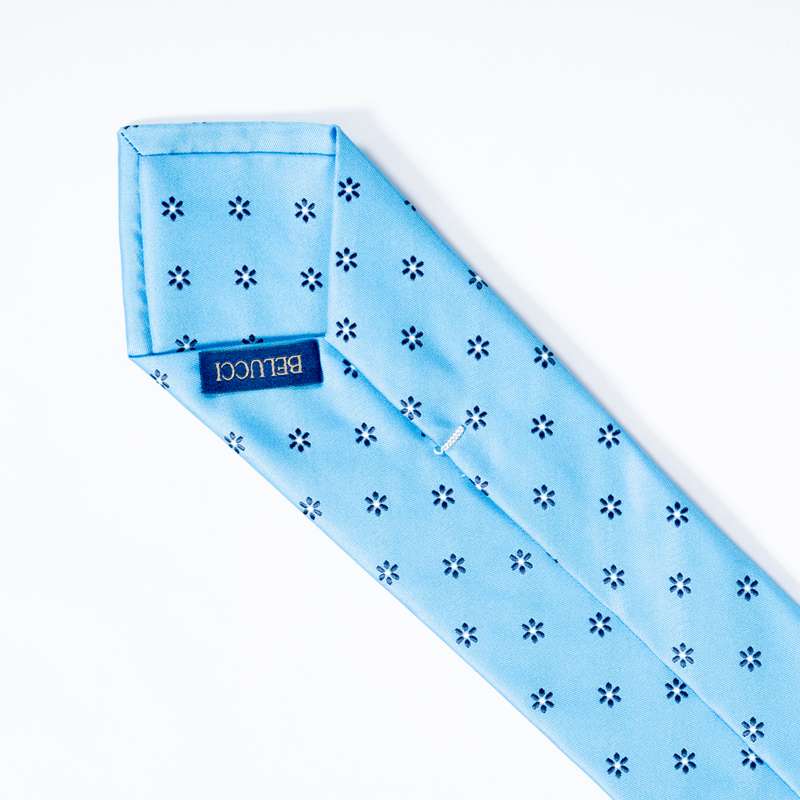 Blue Flowered Tie-1