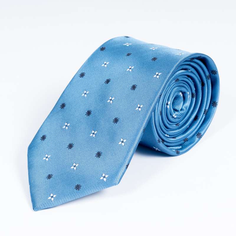 Blue Flowered Tie-6