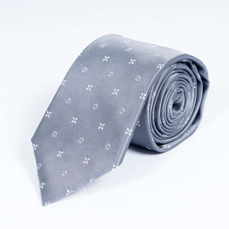 Grey Flowered Tie-3