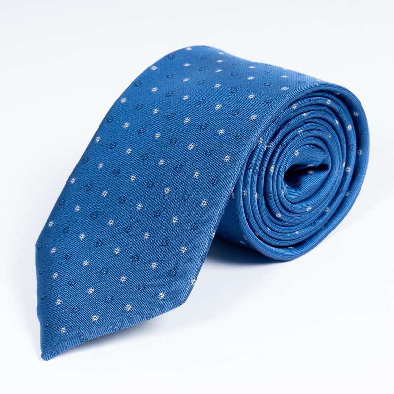 Navy Flowered Tie-5