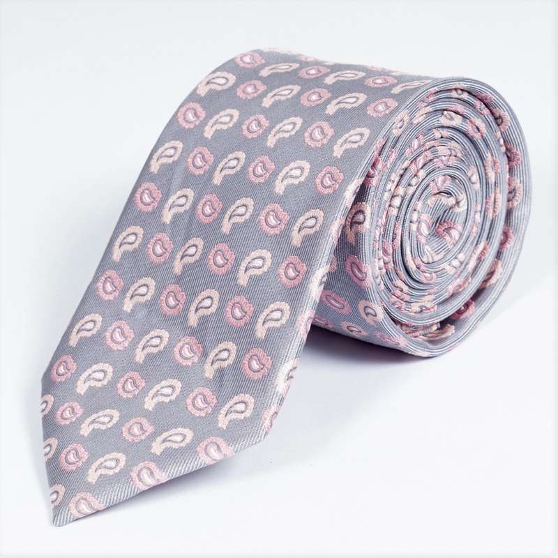 Grey Graphic Tie-1