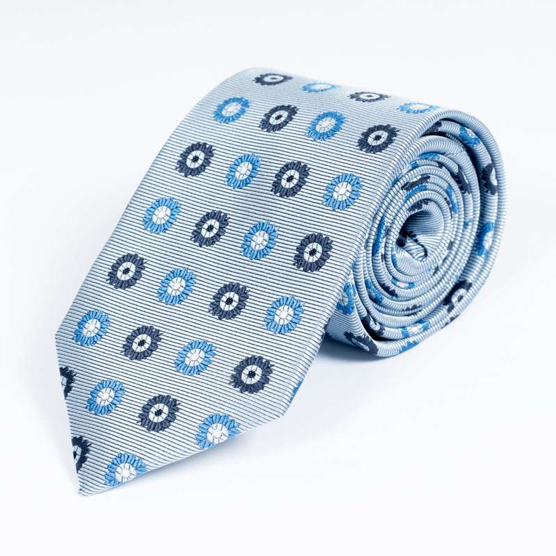 Blue Flowered Tie-7