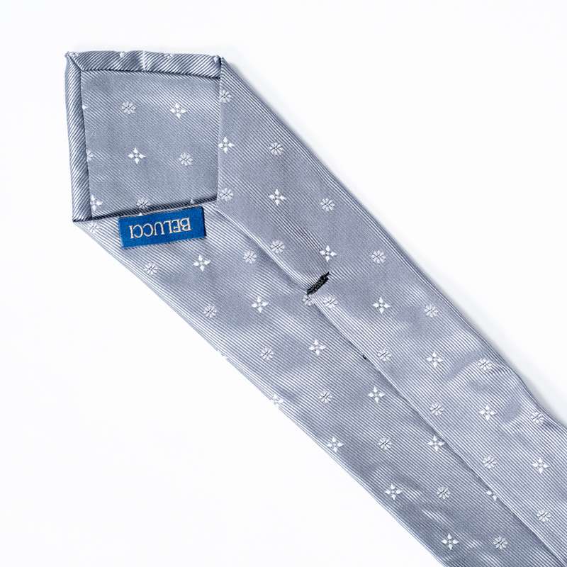 Grey Flowered Tie-3