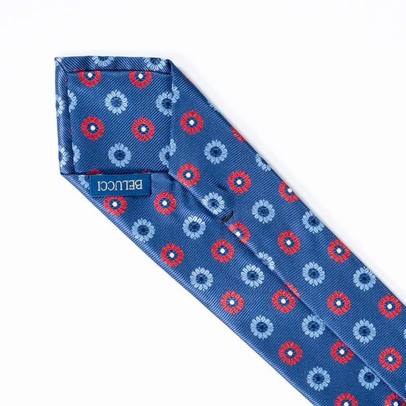 Navy Flowered Tie-6