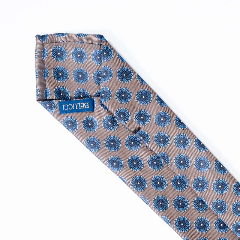 Brown Flowered Tie