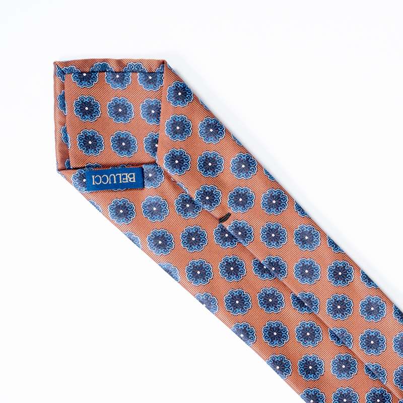 Brick Flowered Tie-1