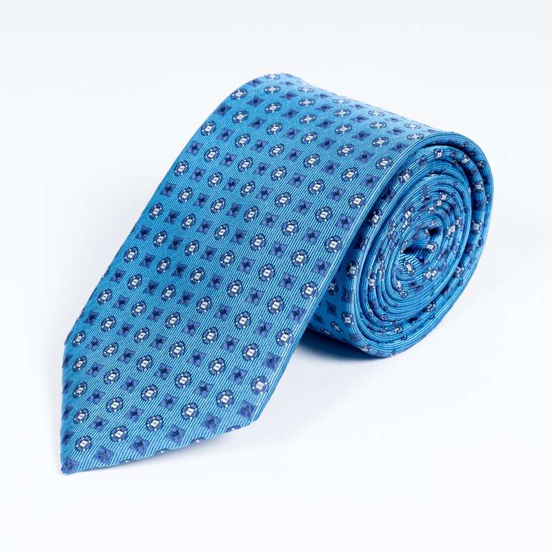 Blue Graphic Tie-2