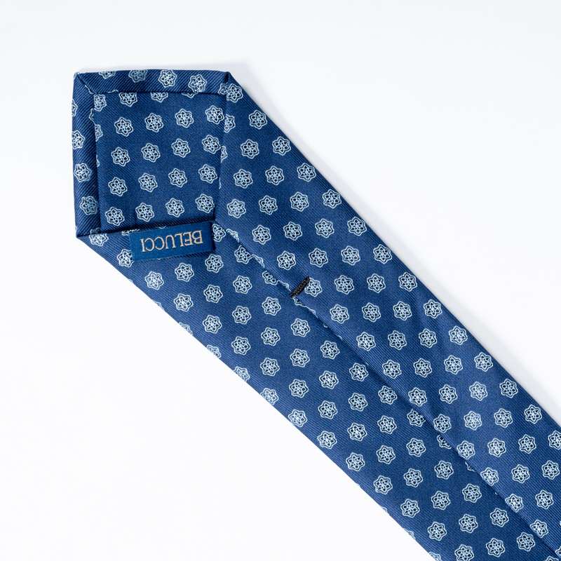 Navy Flowered Tie-9