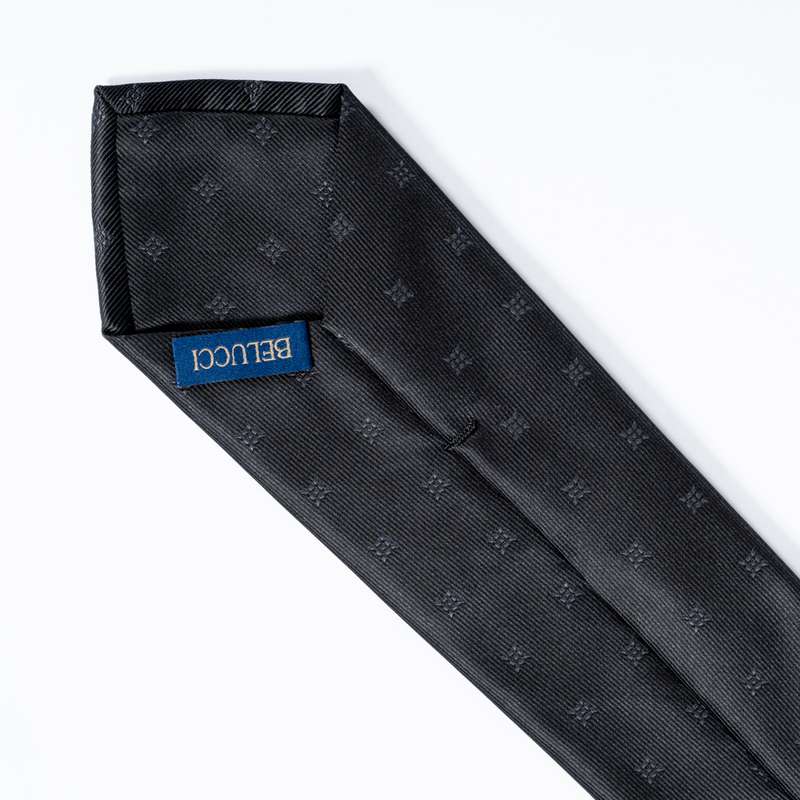 Black Flowered Tie